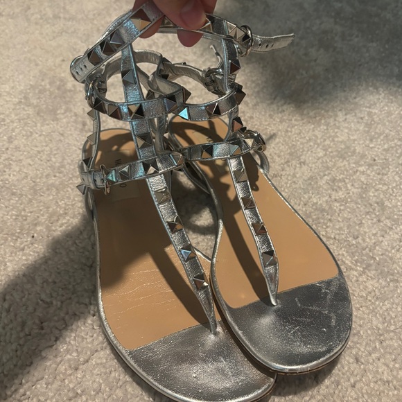 Valentino Garavani Rockstud Cage Flat Sandals sz 36 - Picture 1 of 8